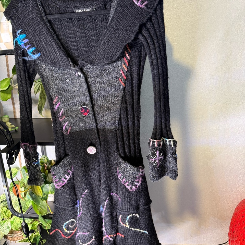 Colorful Knit Cardigan by Forla Paris